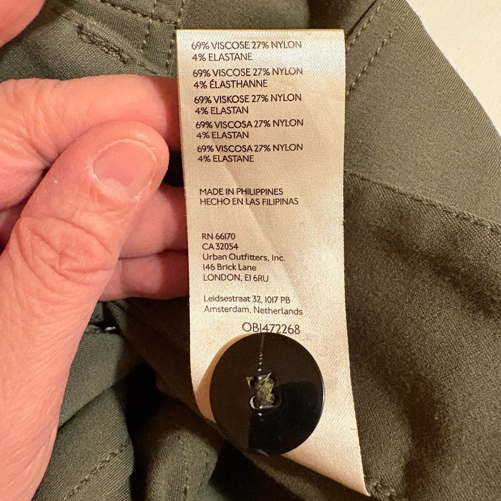 Anthropologie Olive Wide Leg Pants - Picture 9 of 9